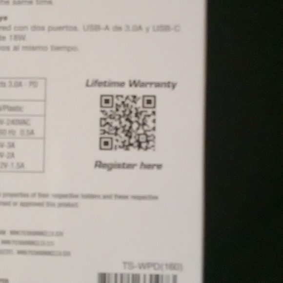 TECH361 dual-port wall charger.NWT.in sealed box!USB/Type C.BLUE smart charger. - Picture 10 of 11